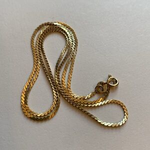 14K Serpentine chain 18.5” long, 1.3mm width